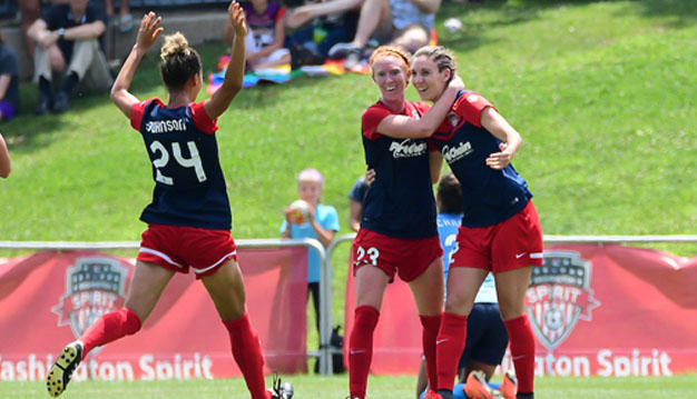 Spirit Defeats Sky Blue 3-1 to Remain Tied at the Top of the NWSL Table Featured Image
