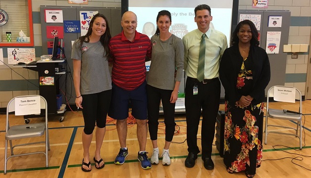Alyssa Kleiner and Lindsay Agnew visit Wilson Wims Elementary for Active Communities Week Featured Image