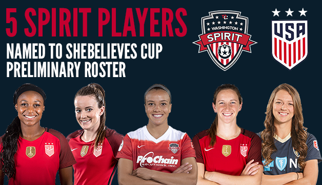 Record Five Washington Spirit players called up for U.S. Women’s National Team SheBelieves Cup Camp Featured Image