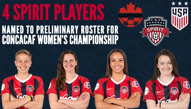 Four Washington Spirit players named to provisional rosters for Concacaf Women’s Championship Featured Image
