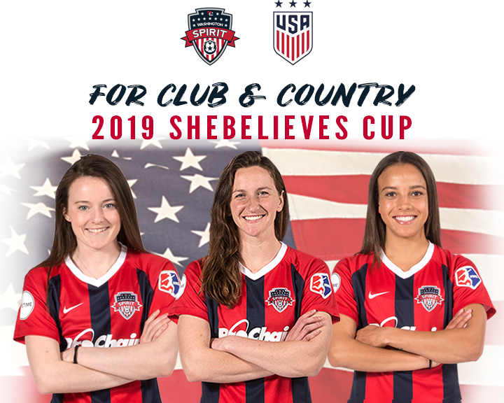 Three Spirit players named to U.S. WNT roster for 2019 SheBelieves Cup Featured Image