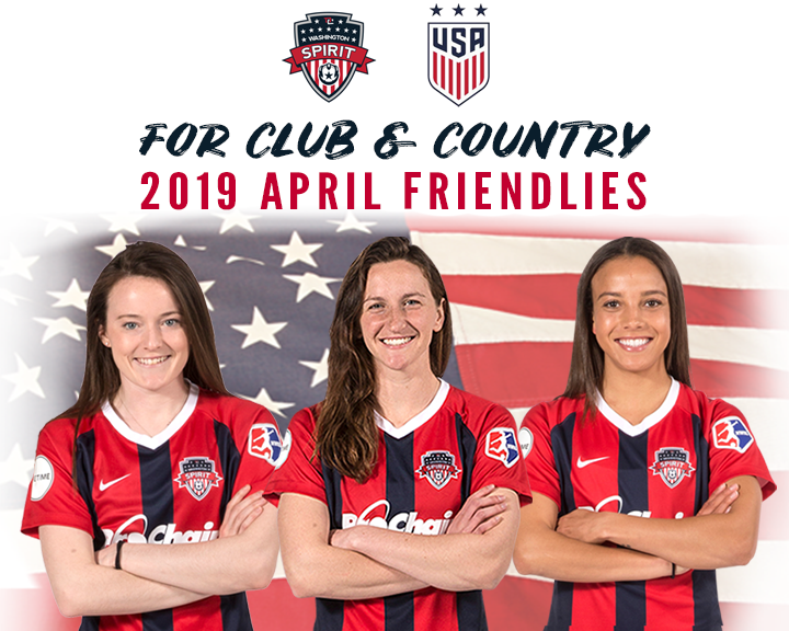 Three Spirit players named to U.S. WNT roster for 2019 April friendlies Featured Image