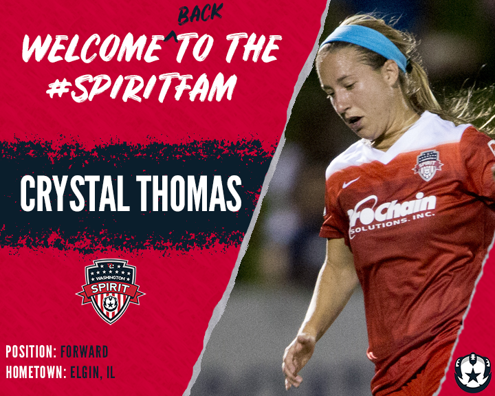 Washington Spirit sign forward Crystal Thomas Featured Image