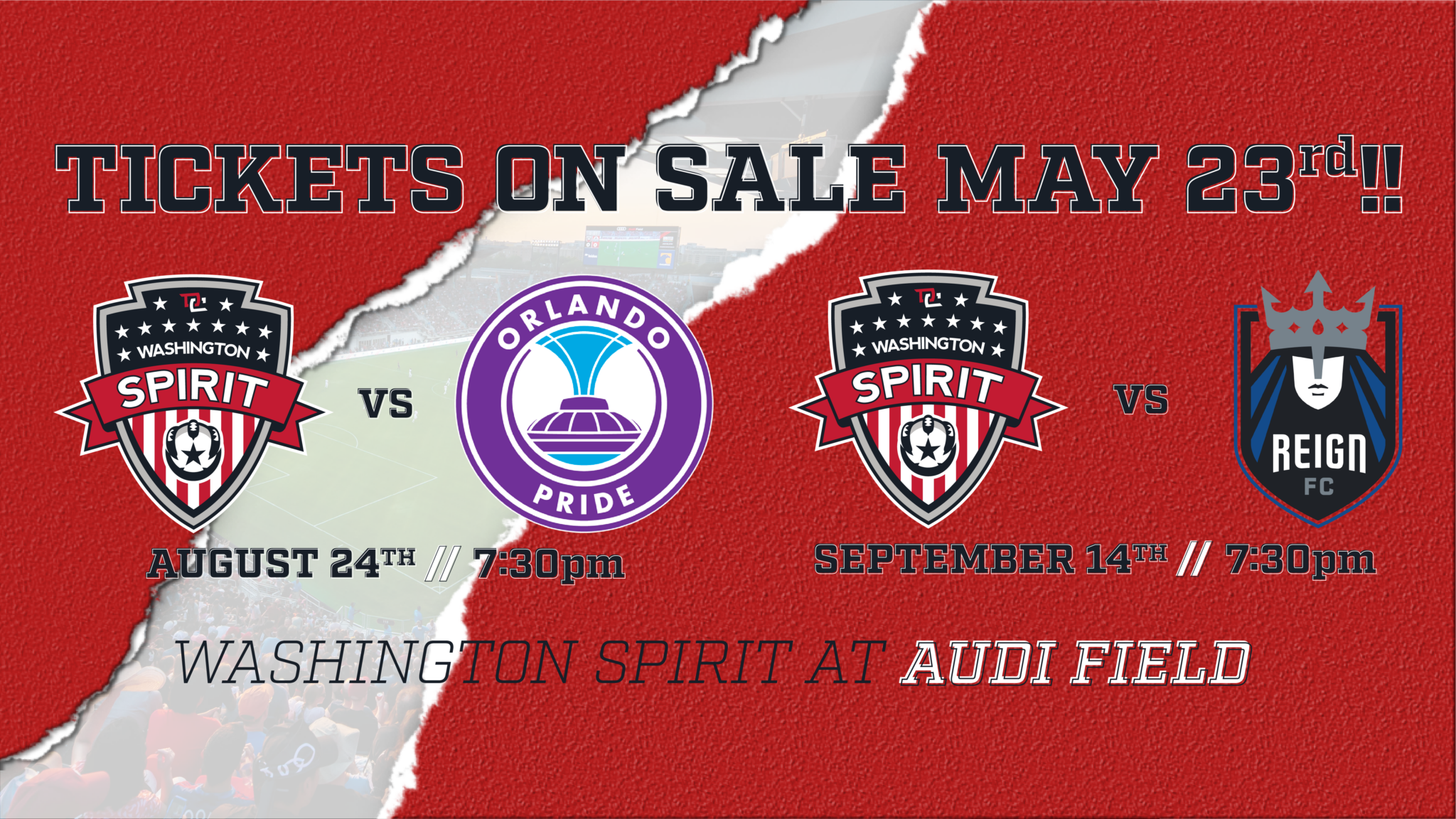 Washington Spirit Audi Field Tickets go on sale May 23 Featured Image