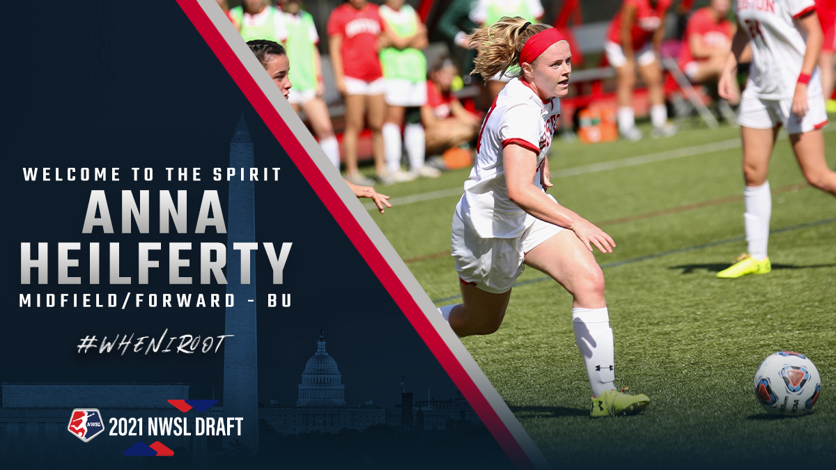 Washington Spirit select Anna Heilferty 19th overall in the 2021 NWSL Draft Featured Image