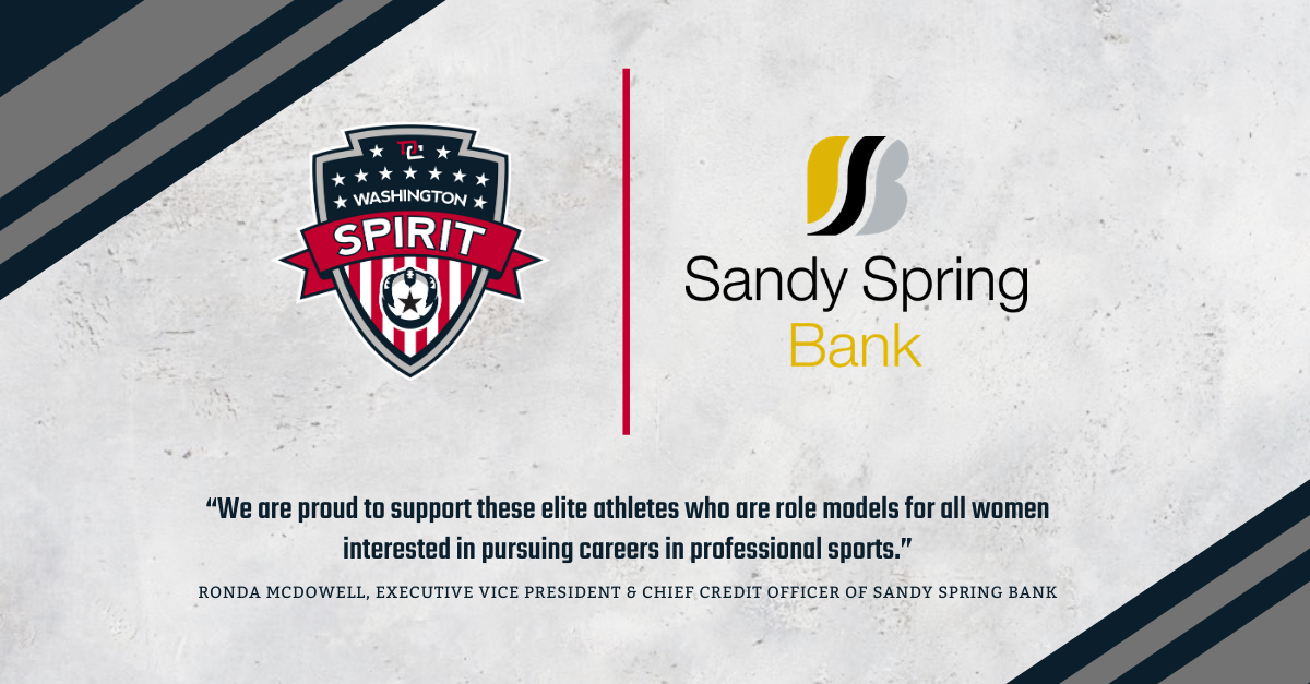Washington Spirit and Sandy Spring Bank Renew Sponsorship Agreement in a Multi-Year Deal Featured Image