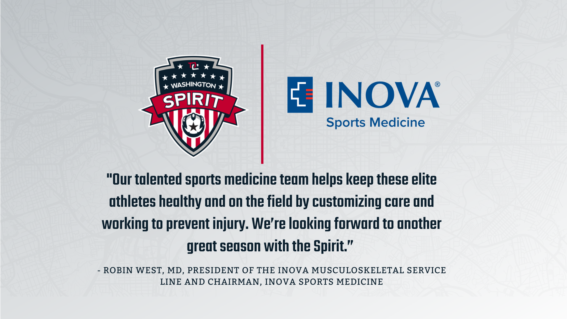 Washington Spirit and Inova Sports Medicine Announce Partnership Renewal for 2021 Featured Image