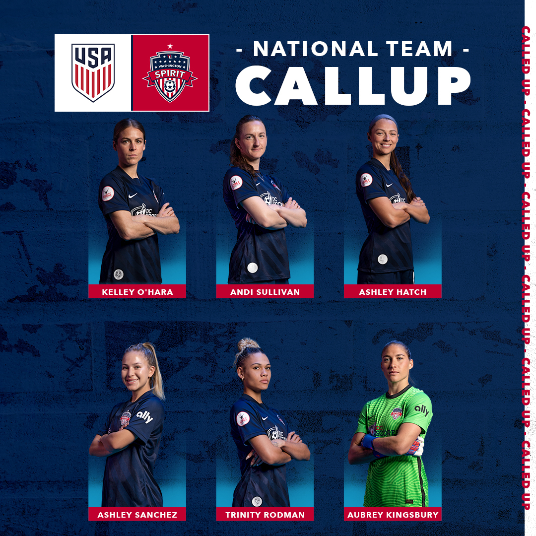 Six Spirit Players Called Up to USWNT for April Friendlies Featured Image