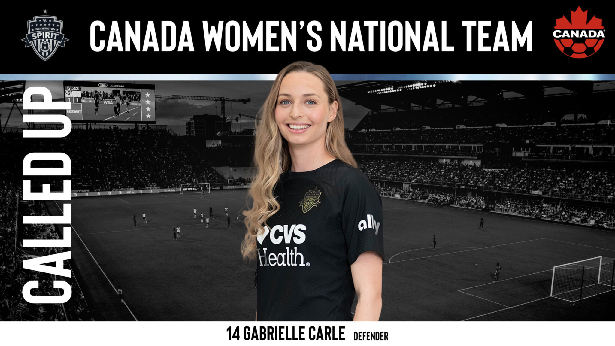 Washington Spirit Defender Gabrielle Carle Called Up to Canadian National Team Featured Image