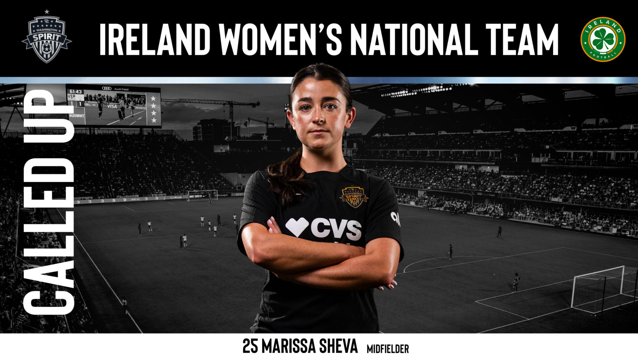 Washington Spirit Midfielder Marissa Sheva Called Up to Ireland Women’s National Team Featured Image