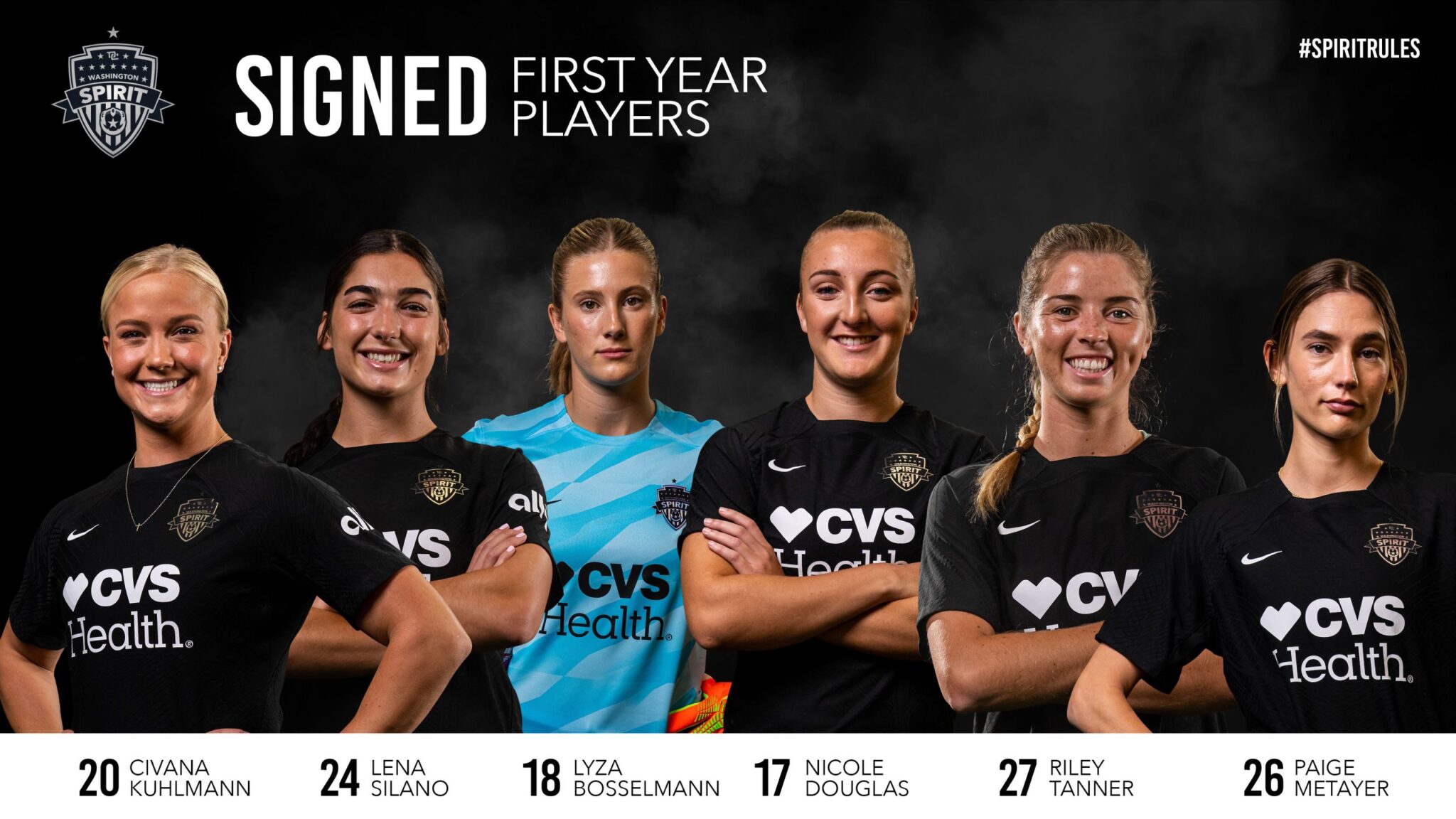 Washington Spirit Adds to Roster with Six First-Year Player Contracts Featured Image