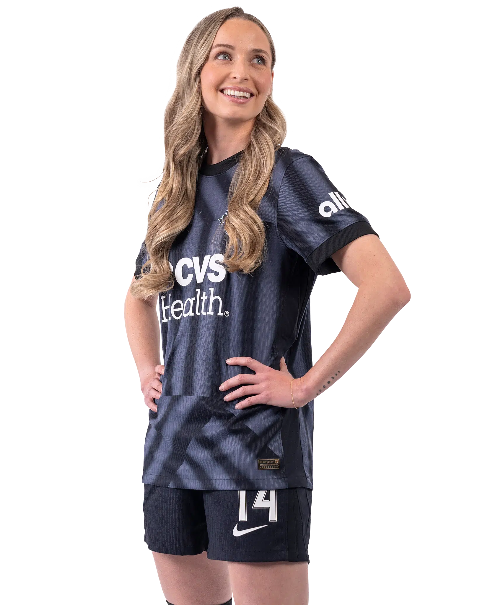 Gabby Carle in black kit.