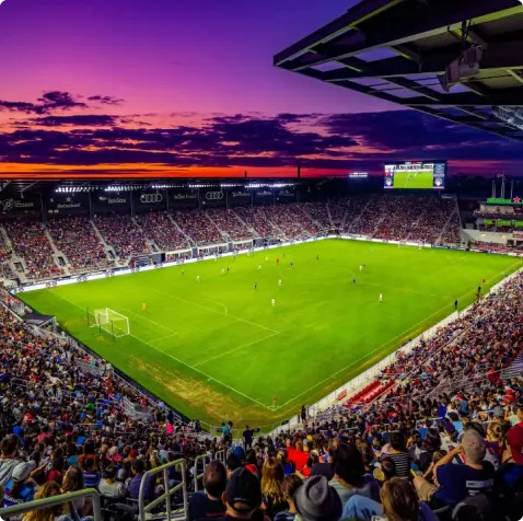 View from stands ofWashington Spirit field