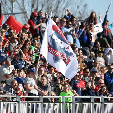 Washington Spirit flag from the stands