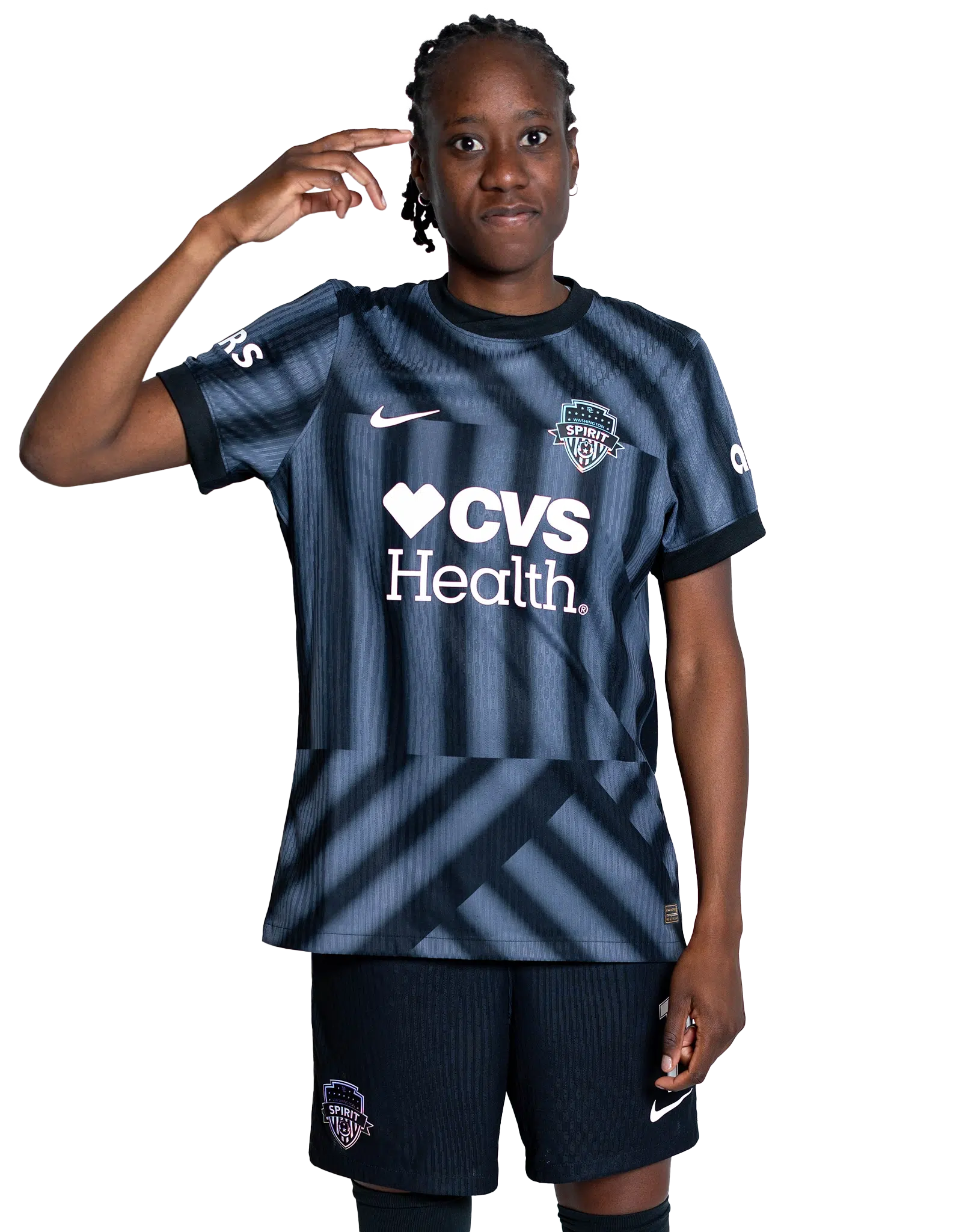 Ouleye Sarr in a black Spirit kit.