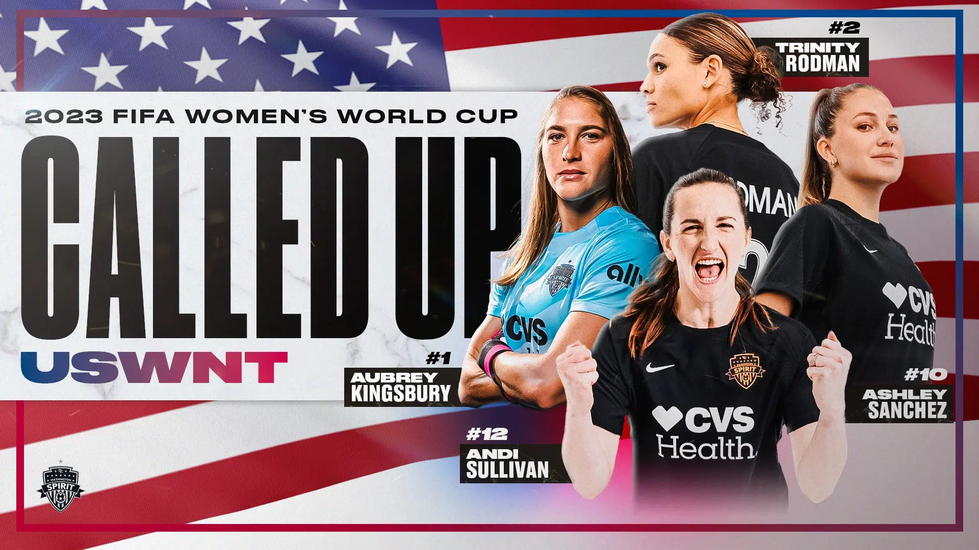 Four Spirit Players Named to USWNT’s 2023 FIFA Women’s World Cup Roster