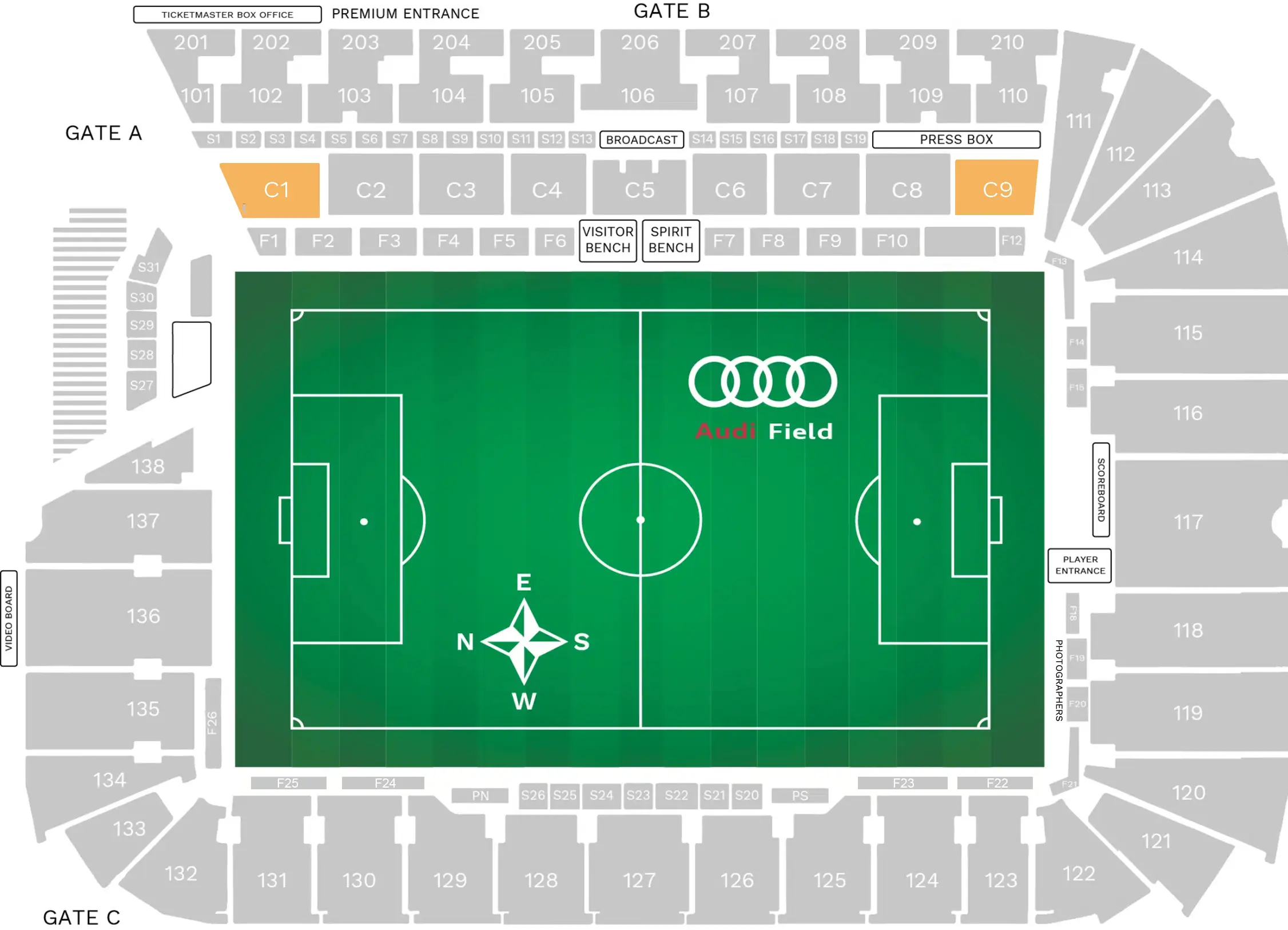Club 3 Audi Stadium Seating Chart Image