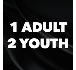 1 adult, 2 youth.