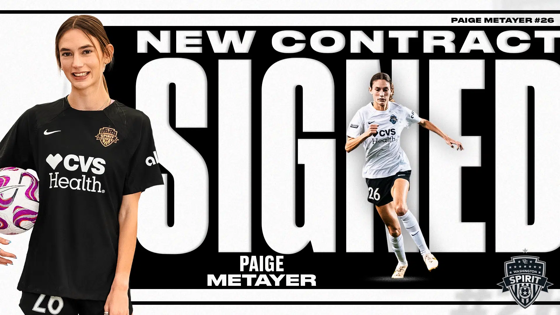 Washington Spirit Signs Midfielder Paige Metayer to New Contract Featured Image