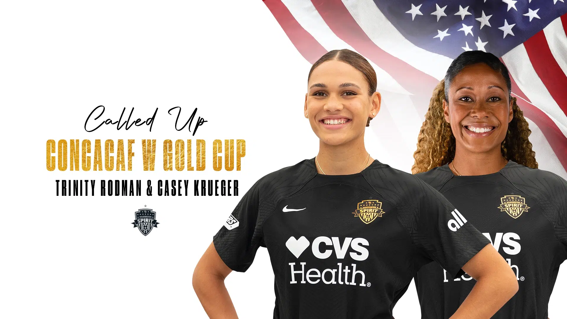 Spirit Sending Krueger and Rodman to USWNT for 2024 Concacaf W Gold Cup Featured Image