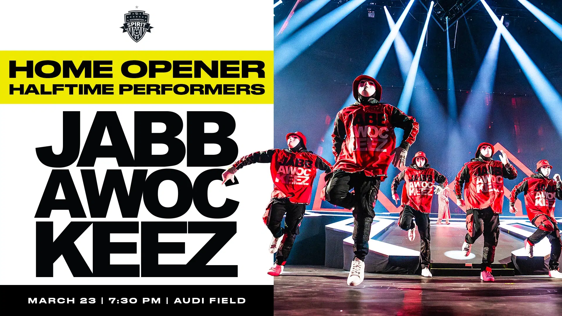 Washington Spirit Announces Iconic Dance Crew JABBAWOCKEEZ as Home Opener Halftime Show Featured Image