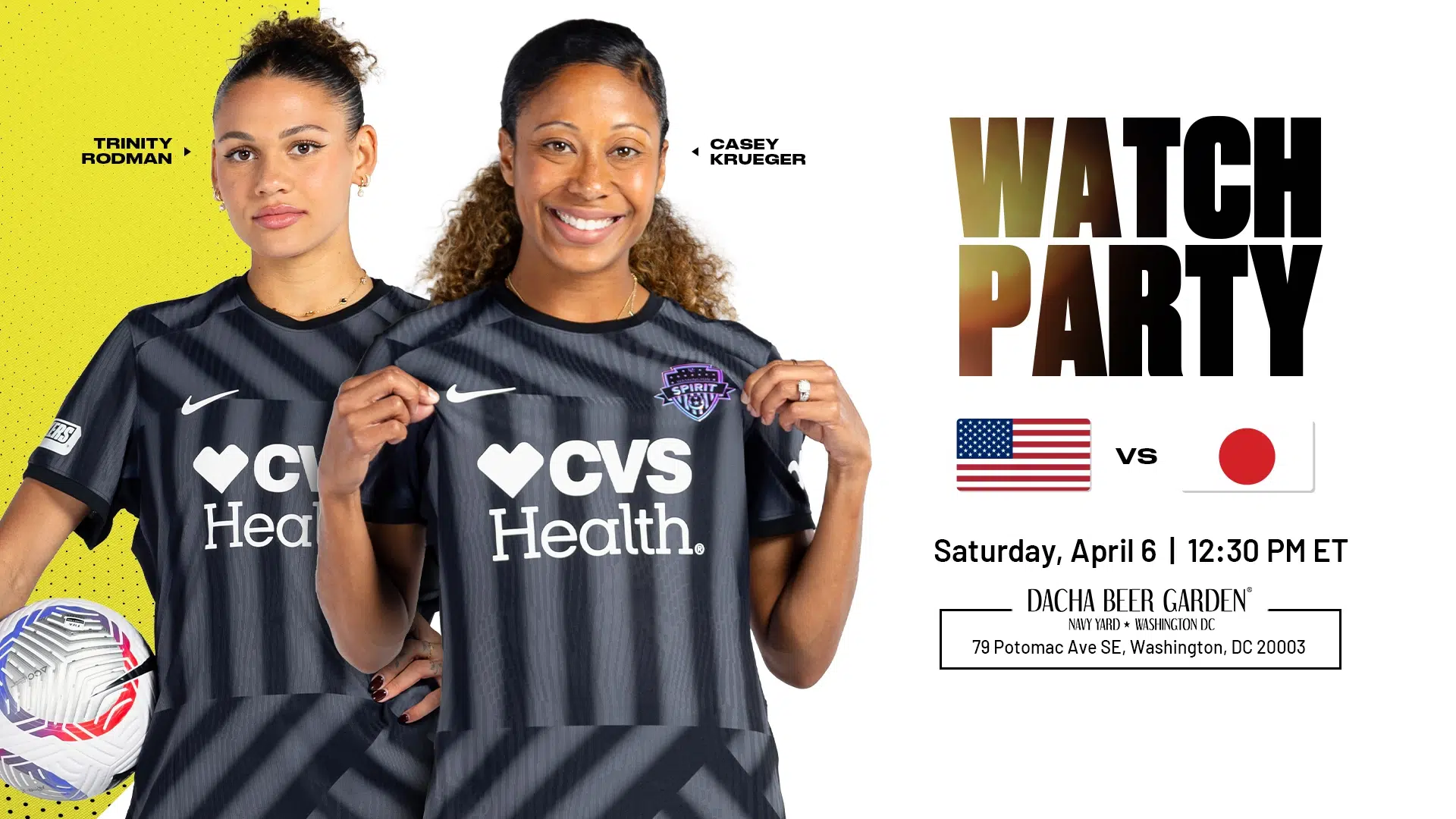You’re Invited: SheBelieves Cup Watch Party hosted by the Washington Spirit Featured Image