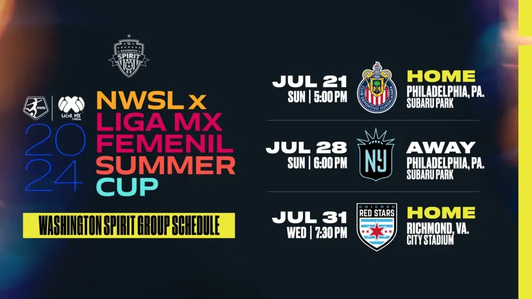 Washington Spirit unveils 2018 NWSL regular season schedule