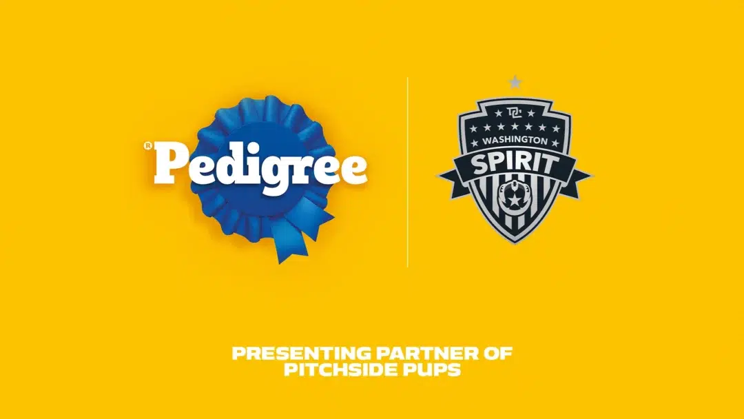 Pedigree & Washington Spirit. Presenting Partner of Pitchside Pups.