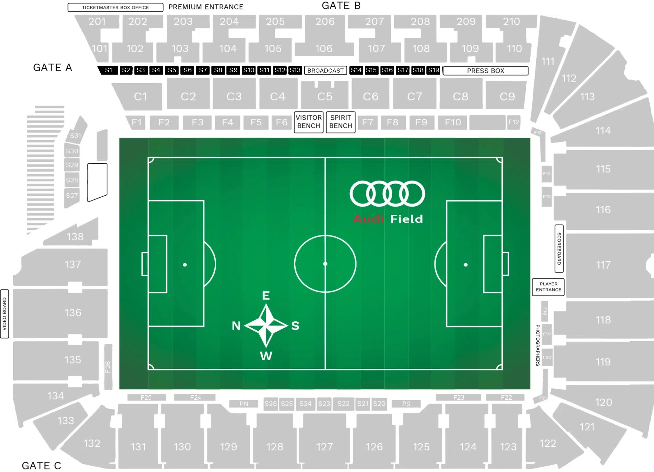Club Suites Audi Stadium Seating Chart Image