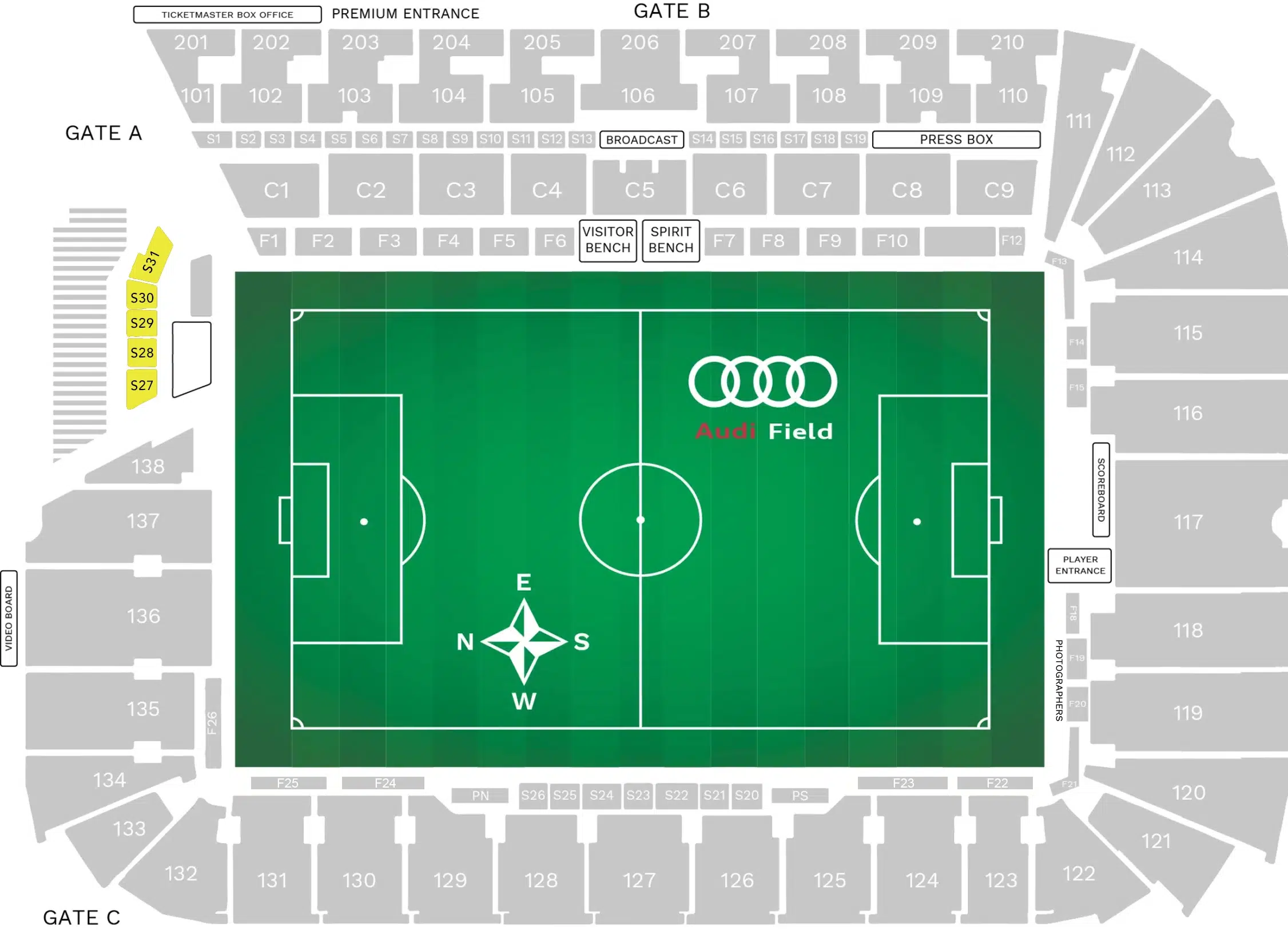 Tower Suites Audi Stadium Seating Chart Image