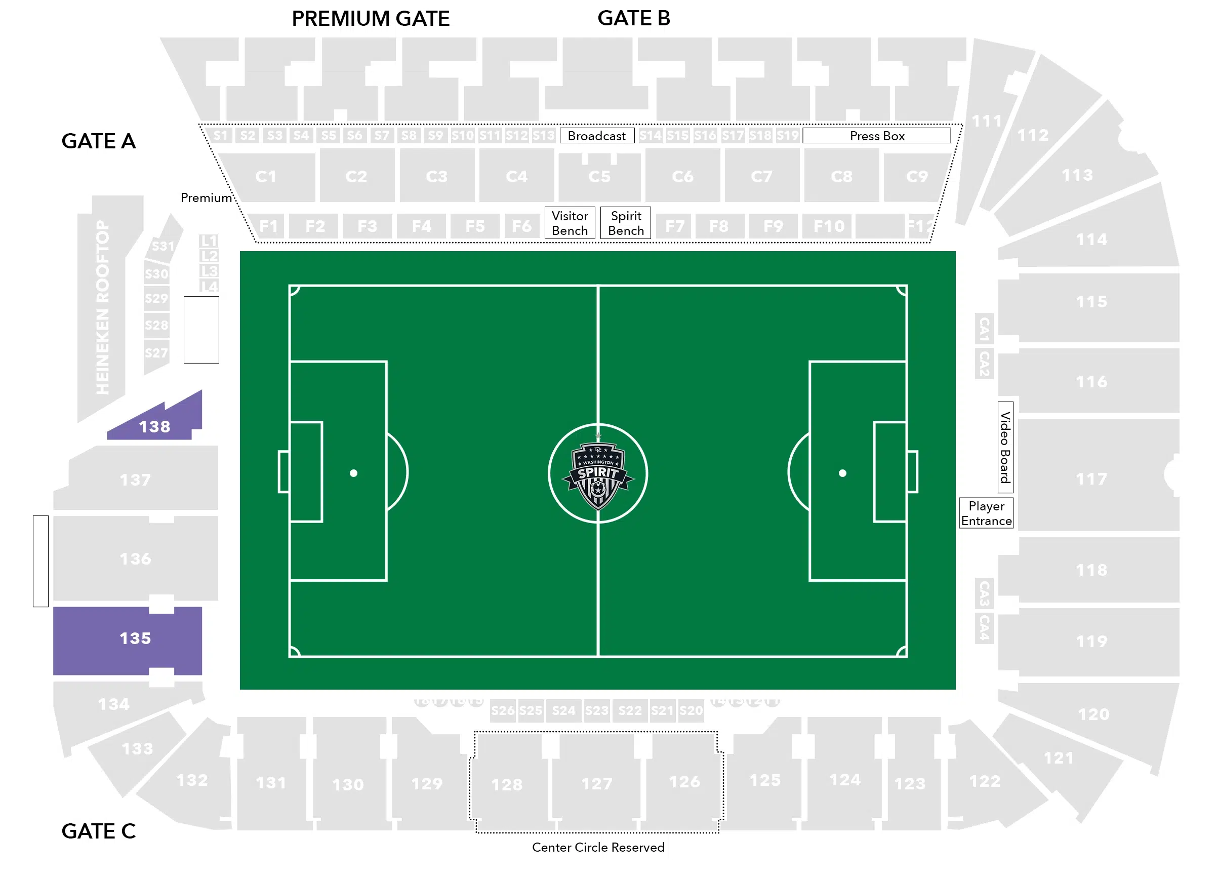 Seated Supporter Audi Stadium Seating Chart Image