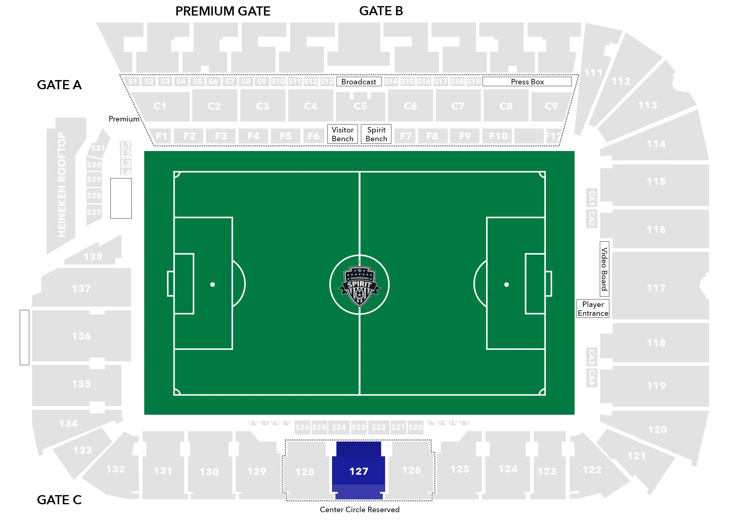 Center Circle Audi Stadium Seating Chart Image