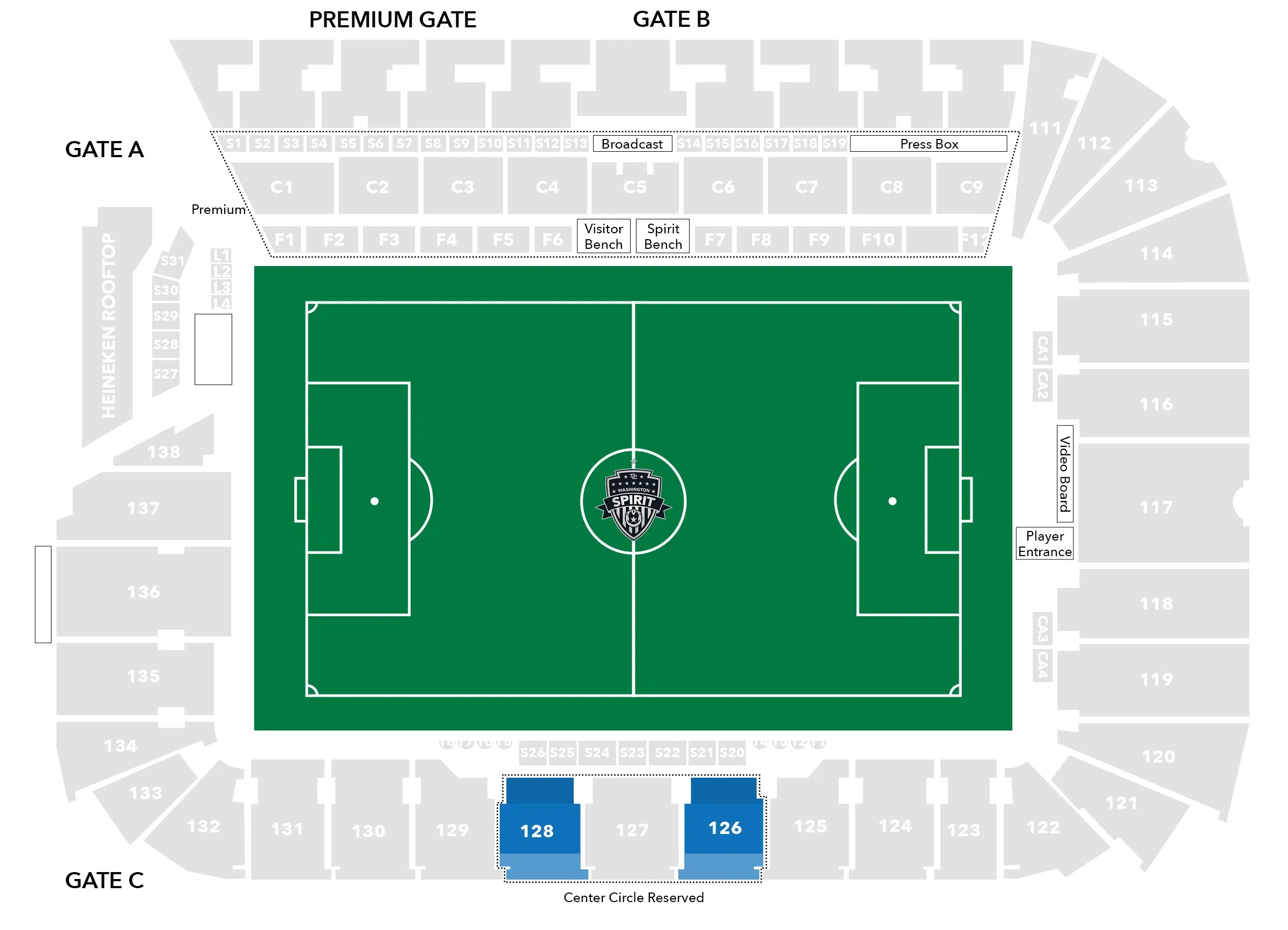 Midfield Audi Stadium Seating Chart Image