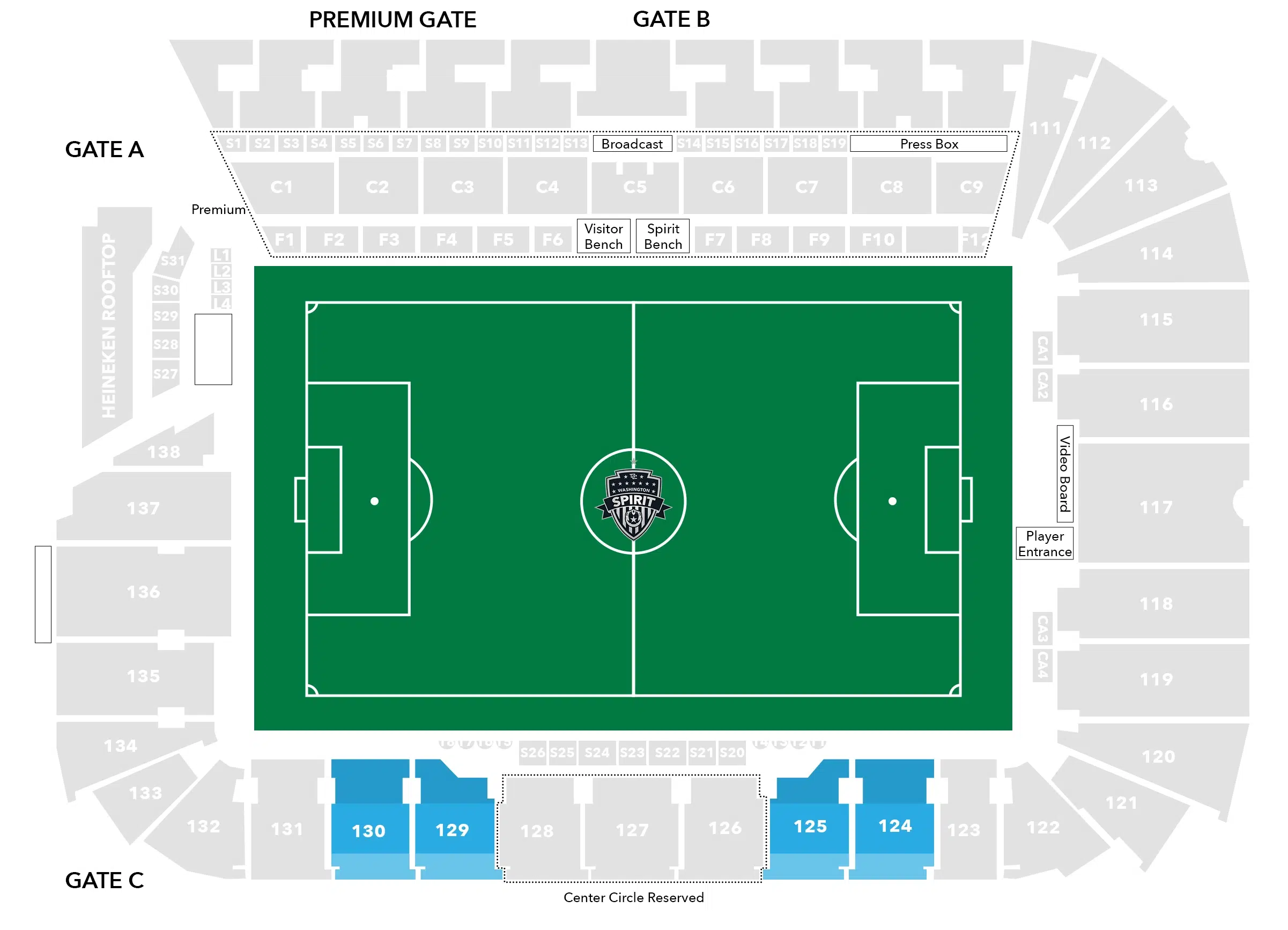 Sideline Audi Stadium Seating Chart Image