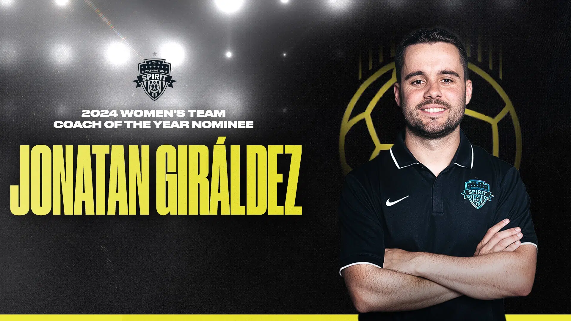 Washington Spirit Star Head Coach Jonatan Giráldez Nominated for 2024 Ballon d’Or Women’s Team Coach of the Year Trophy Featured Image