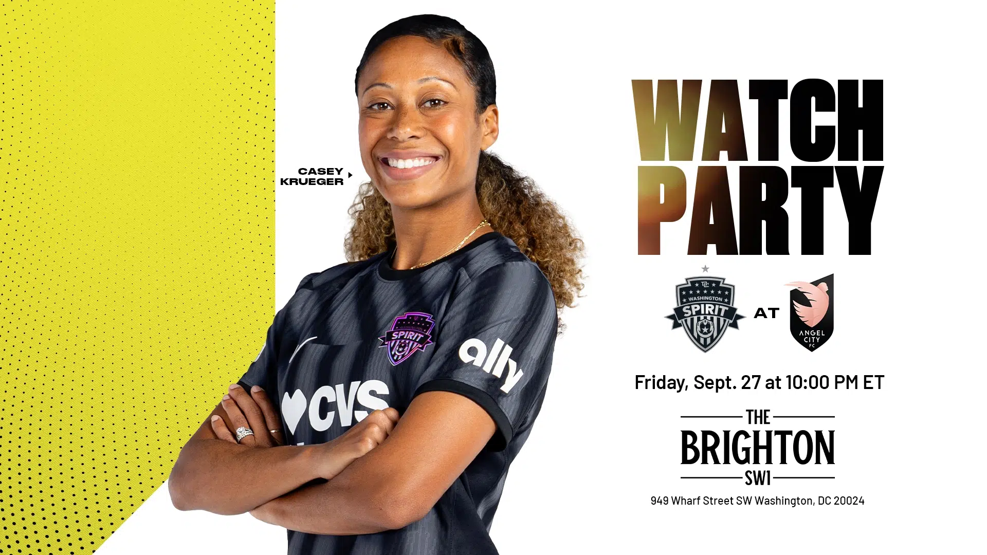 LATE NIGHT FOOTY: Join us at The Brighton for the Washington Spirit vs. Angel City FC Watch Party Featured Image