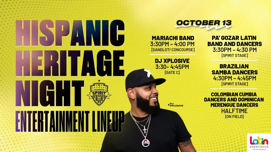 Hispanic Heritage Night Entertainment Lineup