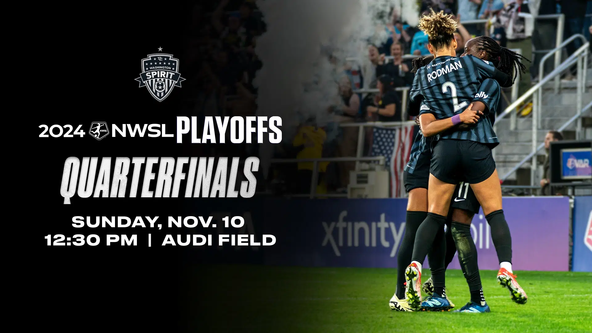 Washington Spirit Home Quarterfinal Match Set for Sunday, November 10 at 12:30 p.m. EST Featured Image