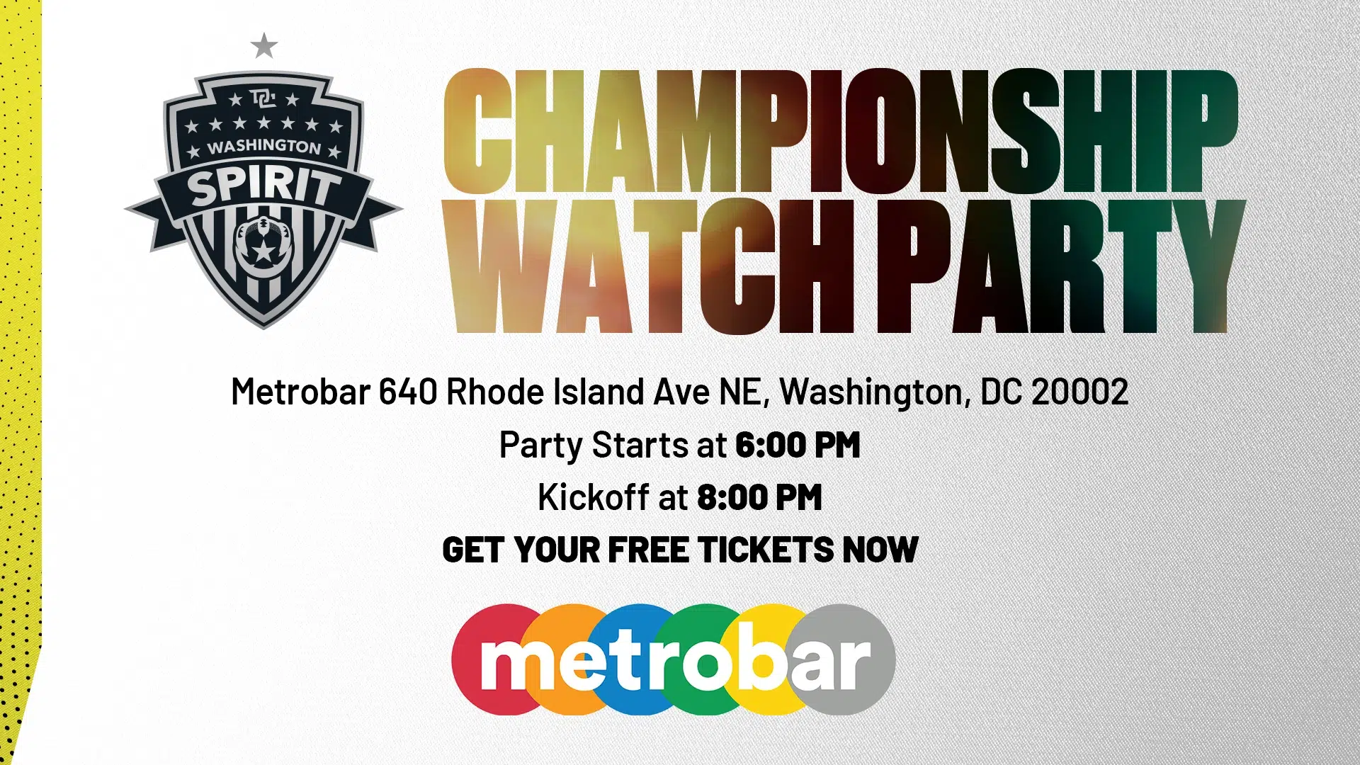 Join us for the Spirit’s NWSL Championship Watch Parties Featured Image