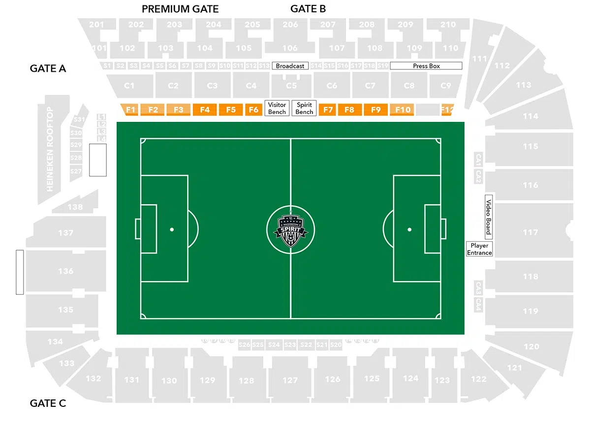 Field Side Seats Audi Stadium Seating Chart Image