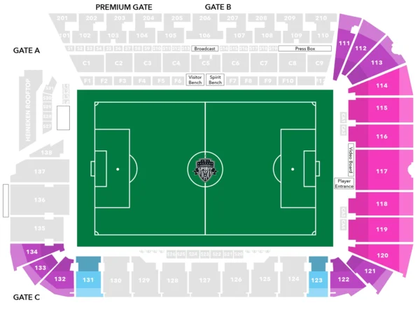 Map of Audi Field