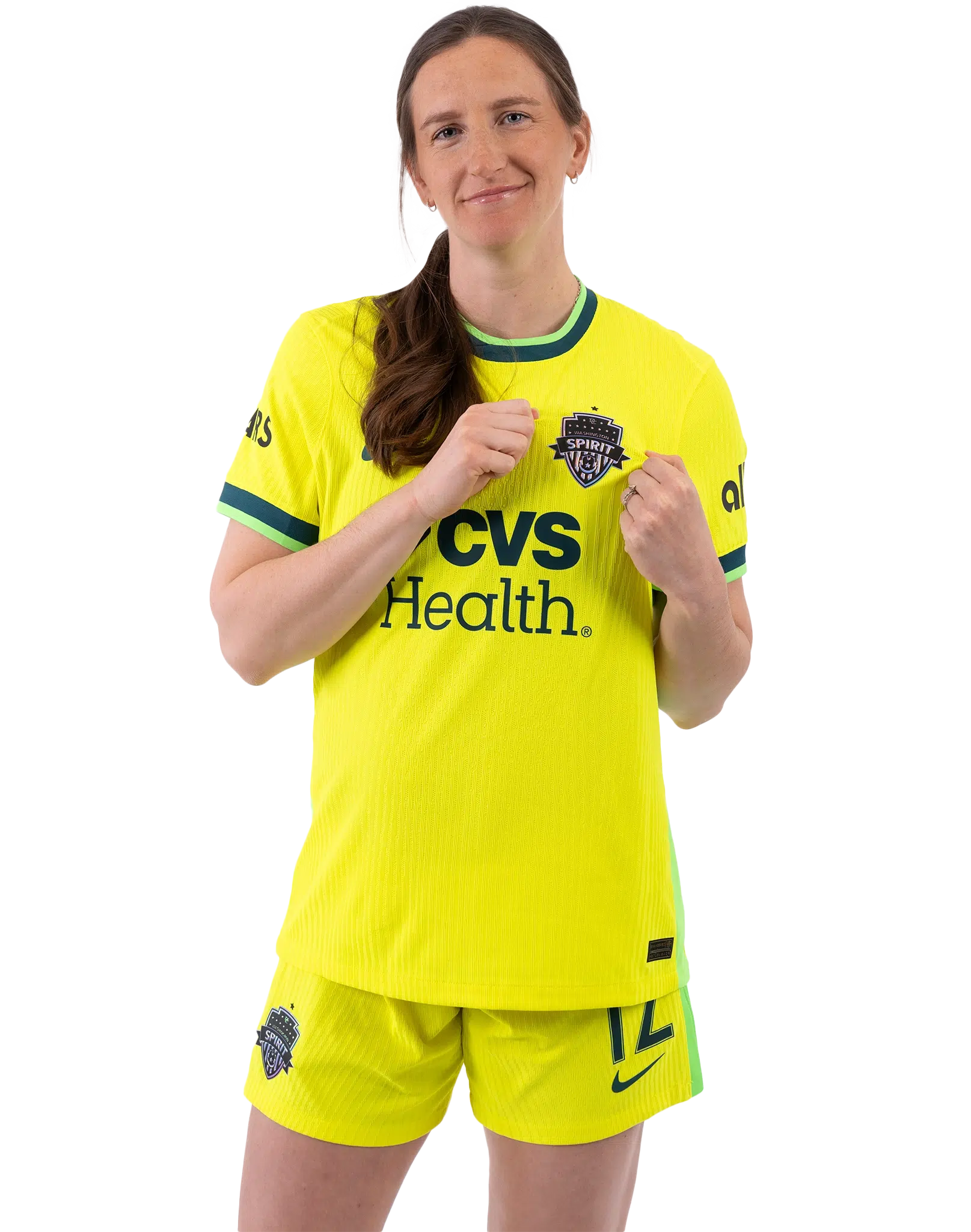 Andi Sullivan in a yellow Spirit kit.