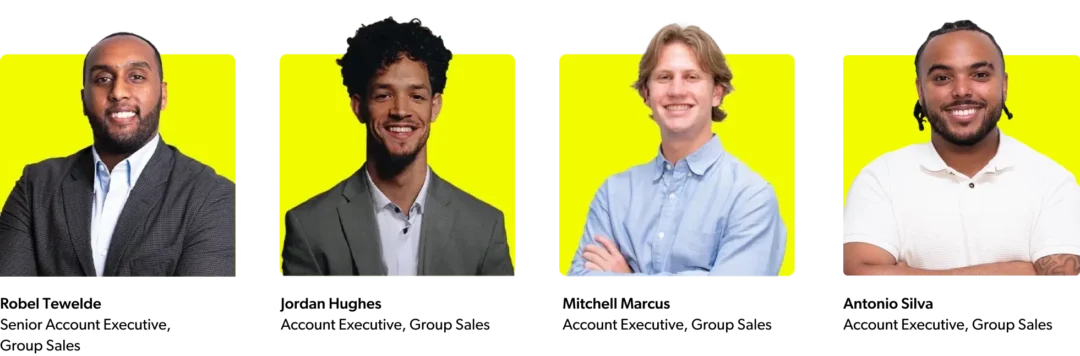 Four corporate headshots.