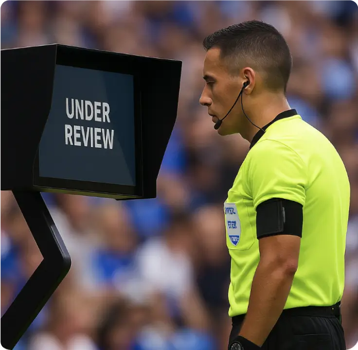 Ref reviewing play