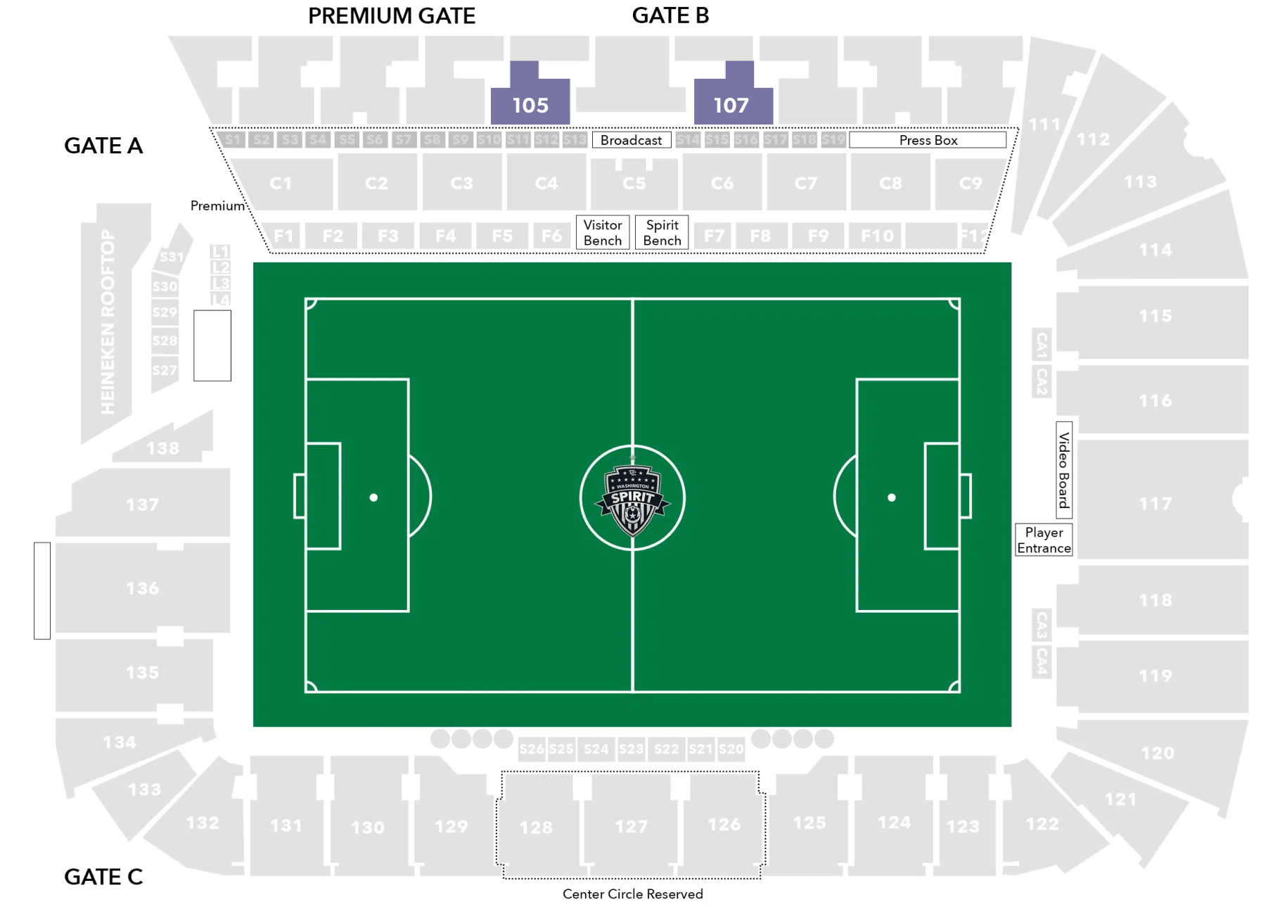 East Center Circle  Audi Stadium Seating Chart Image