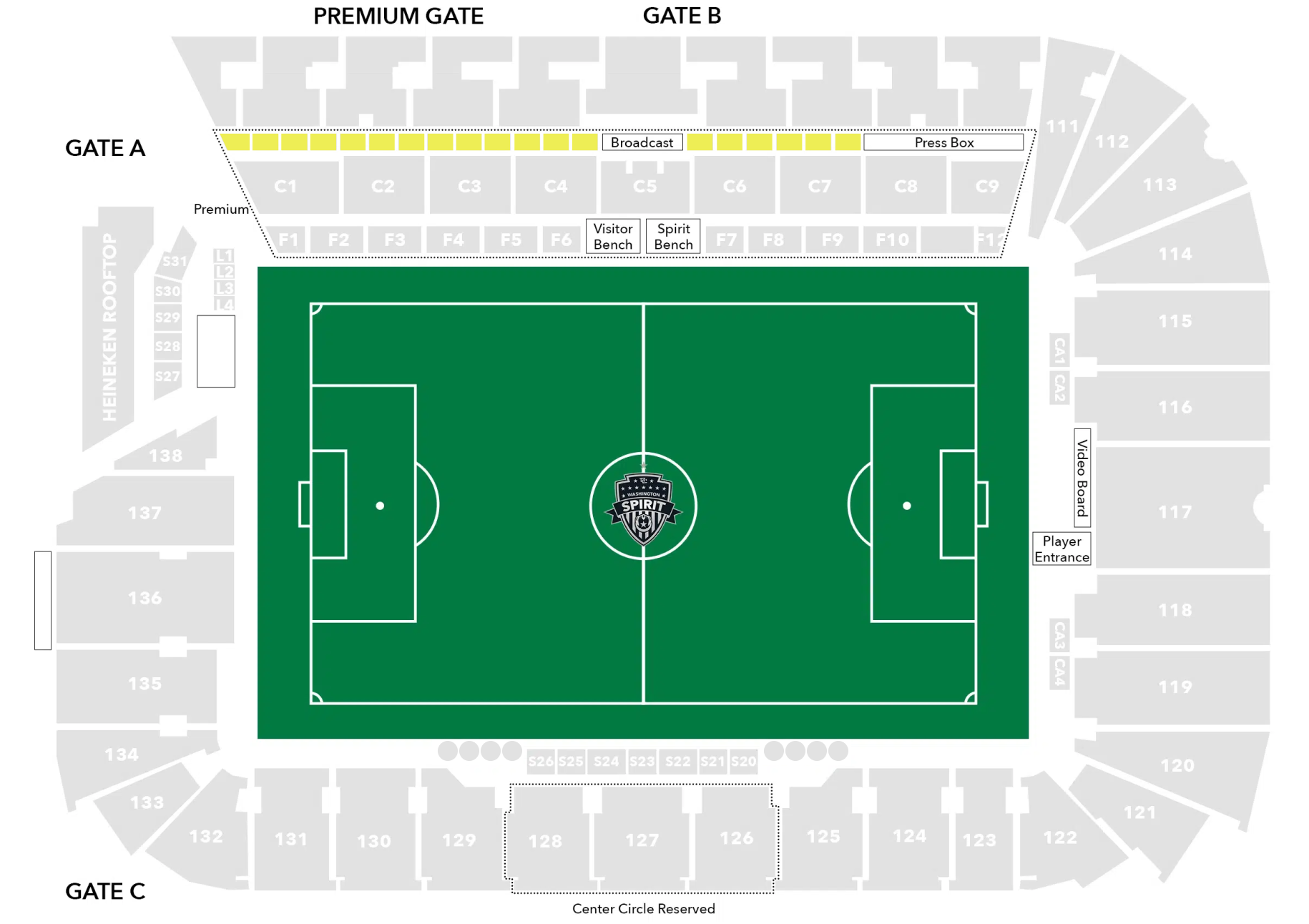 East Sideline Suites Audi Stadium Seating Chart Image