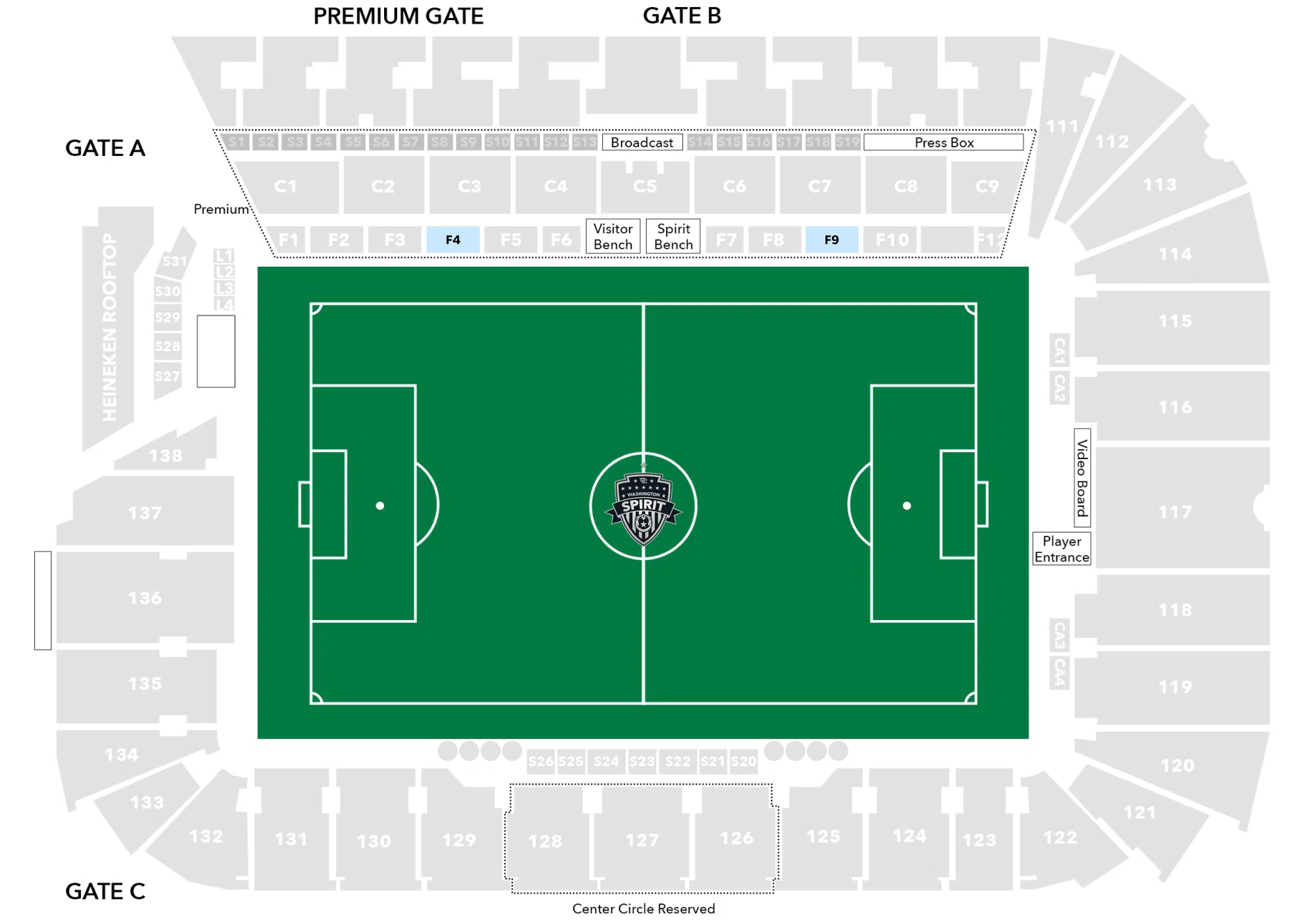 Field 2 Audi Stadium Seating Chart Image