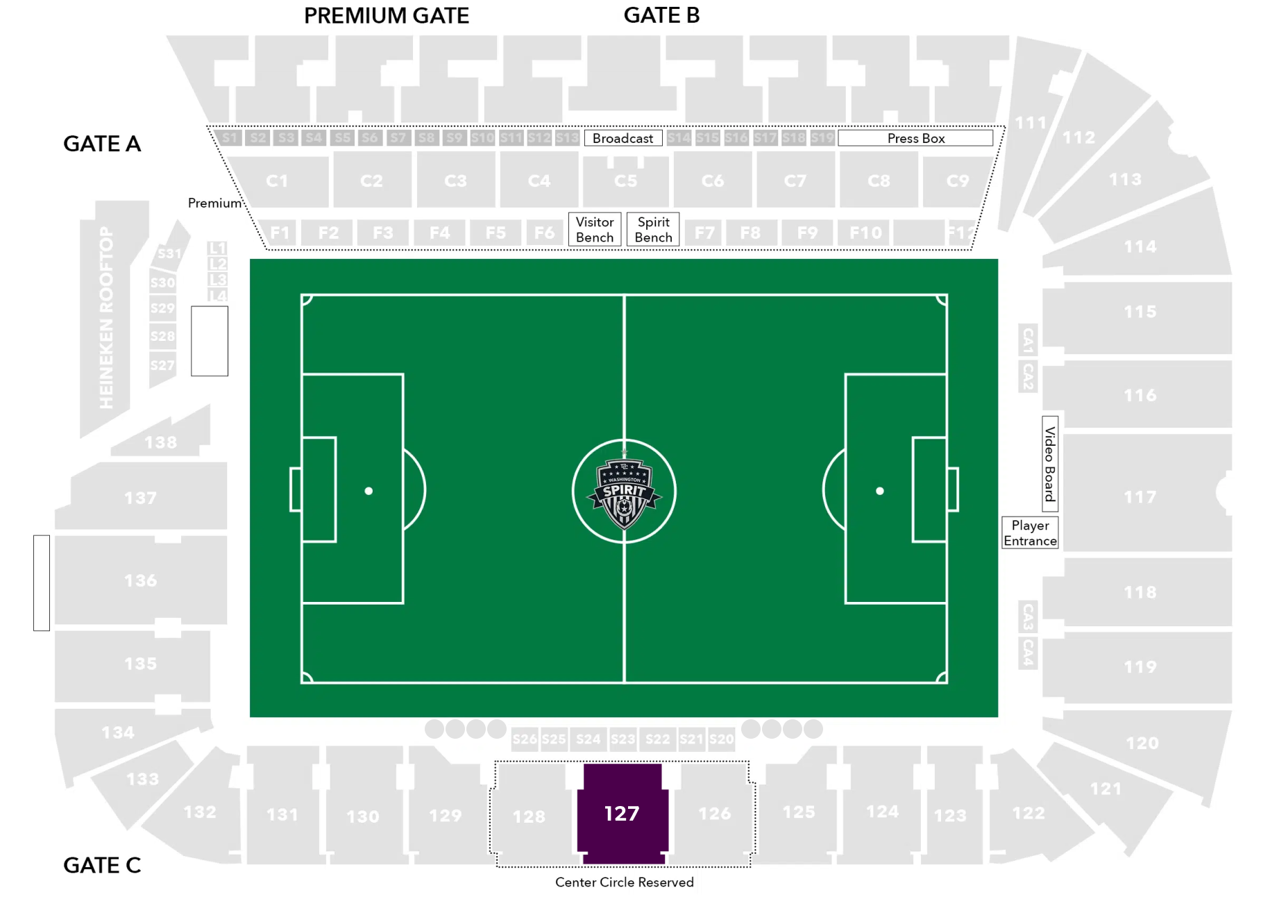 West Center Circle   Audi Stadium Seating Chart Image