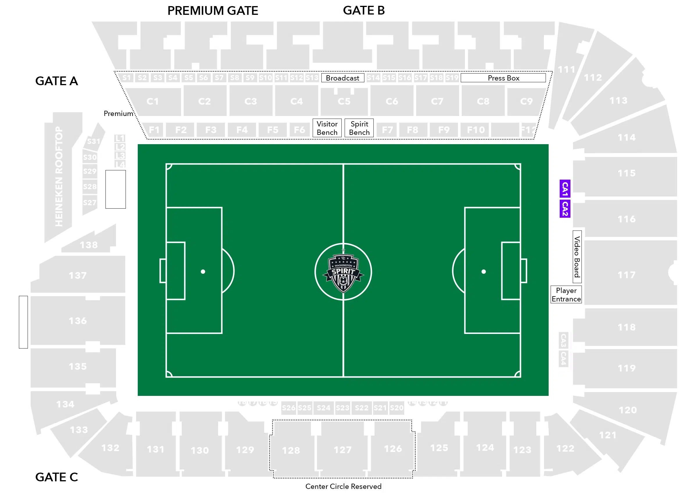 Pitchside Party Audi Stadium Seating Chart Image