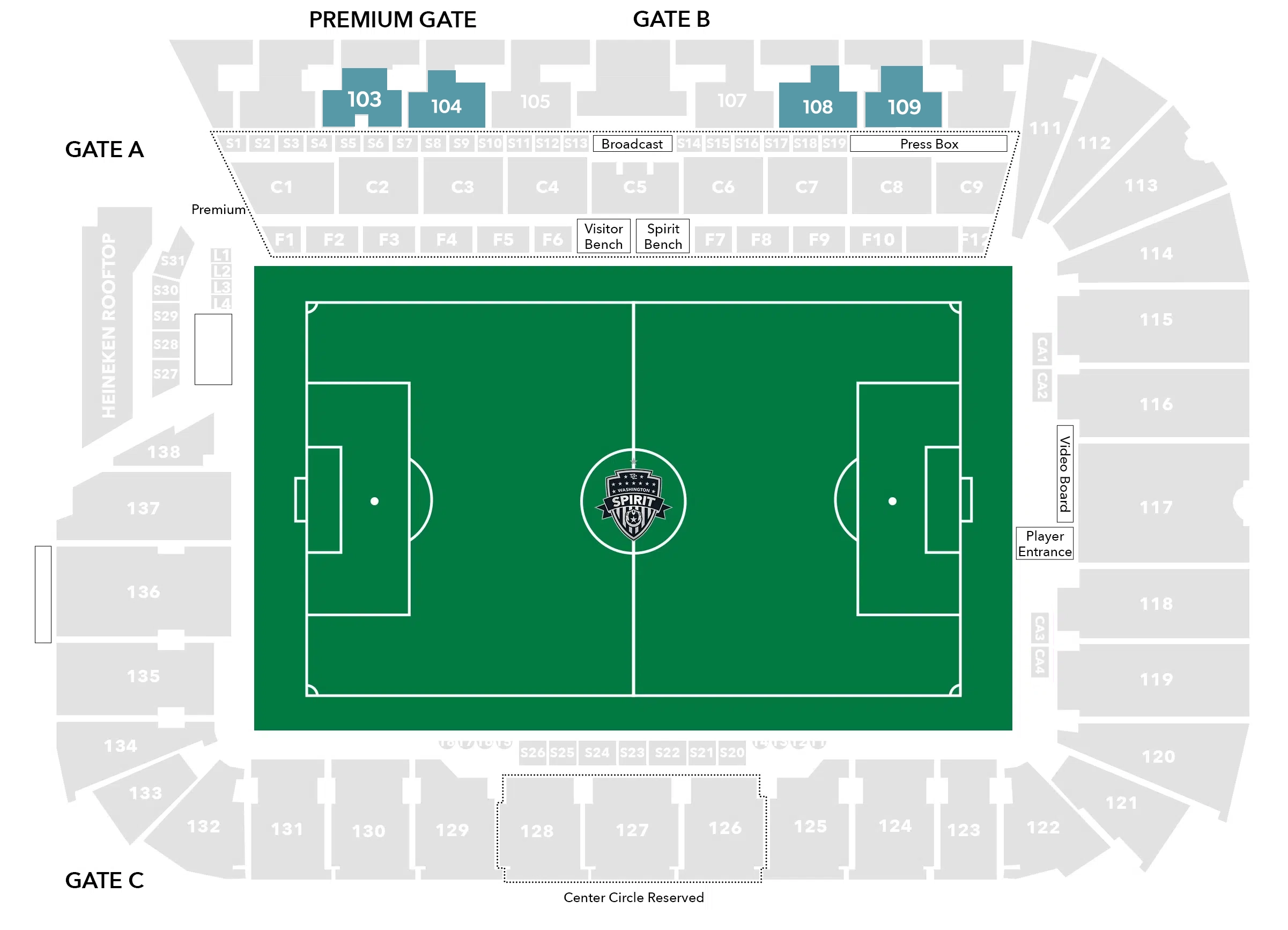 East Sideline Audi Stadium Seating Chart Image